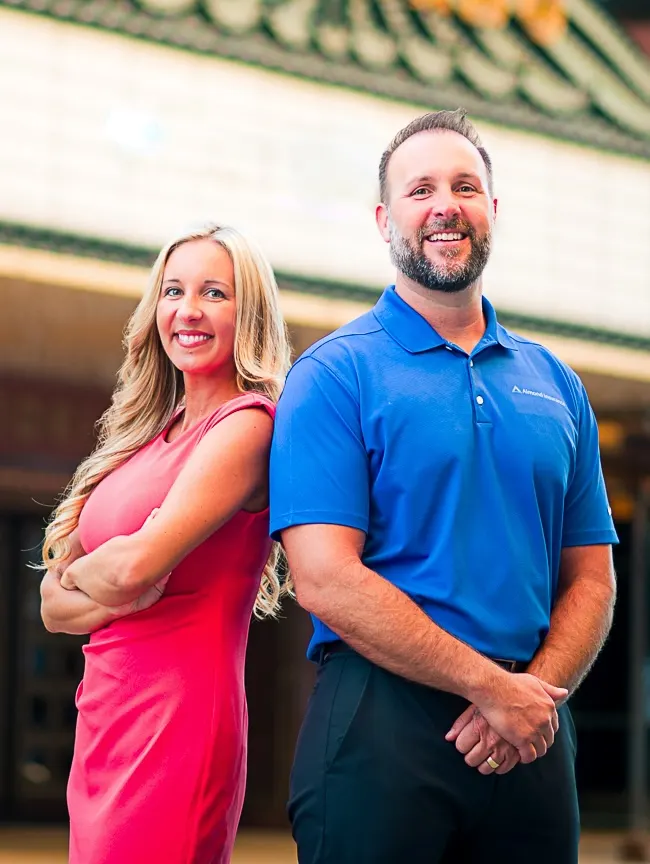 Joe and Serenity Almond, co-founders of Almond Insurance in Rockford, IL